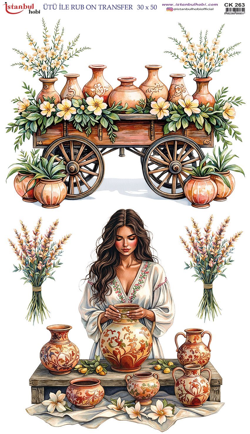 Ütü İle Rub On Transfer 30x50cm CK263