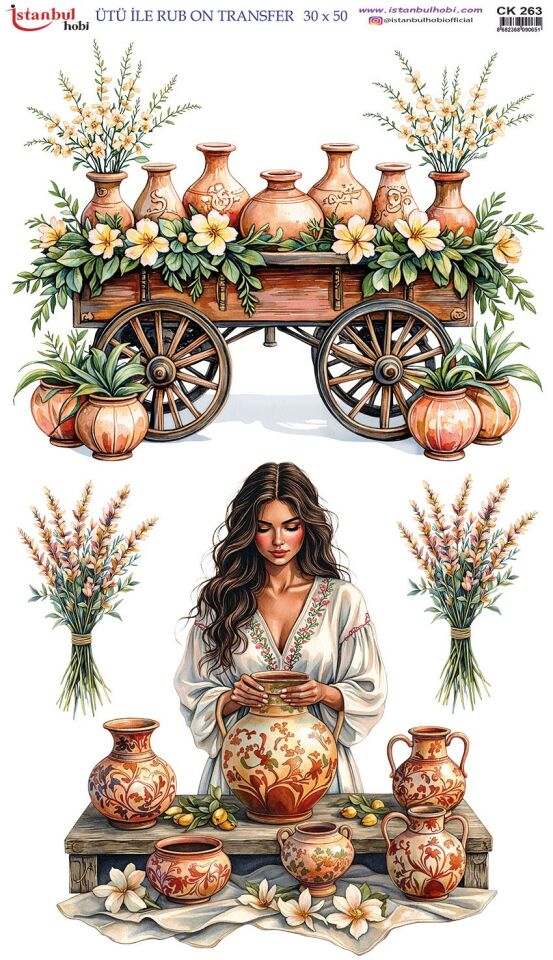 Ütü İle Rub On Transfer 30x50cm CK263