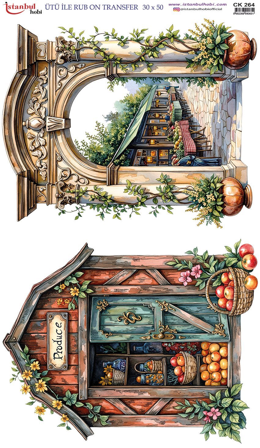 Ütü İle Rub On Transfer 30x50cm CK264