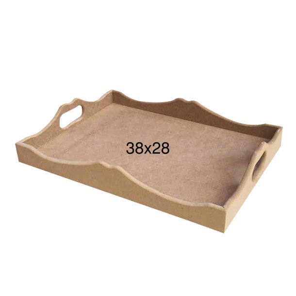 Ahşap OrtaBoy Tepsi 38x28cm T716