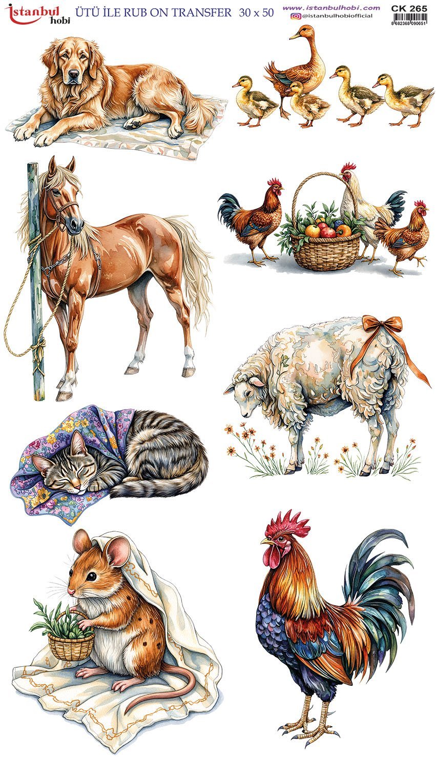 Ütü İle Rub On Transfer 30x50cm CK265