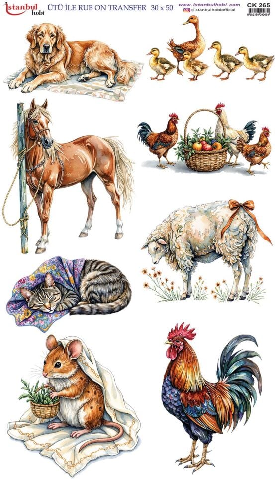 Ütü İle Rub On Transfer 30x50cm CK265