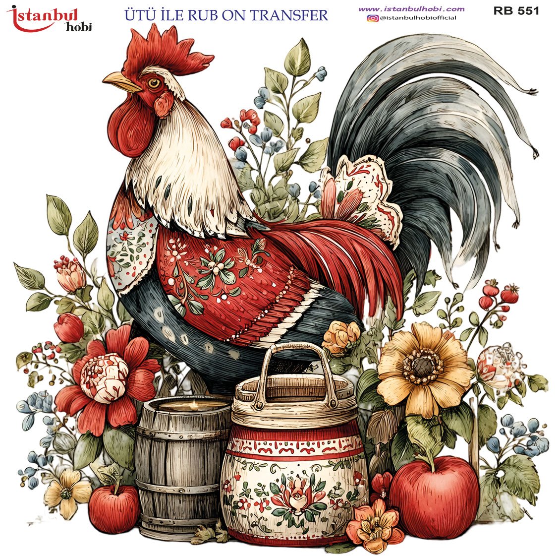 Ütü İle Rub On Transfer 30x30cm RB551