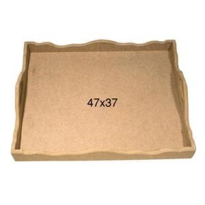 Ahşap 10 mm Büyük Dalgalı Tepsi 47x37cm T715