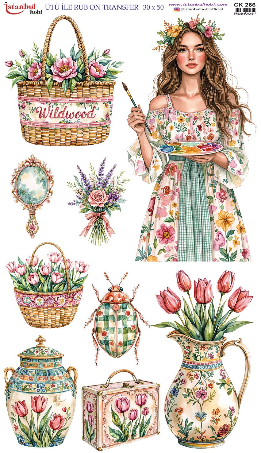 Ütü İle Rub On Transfer 30x50cm CK266