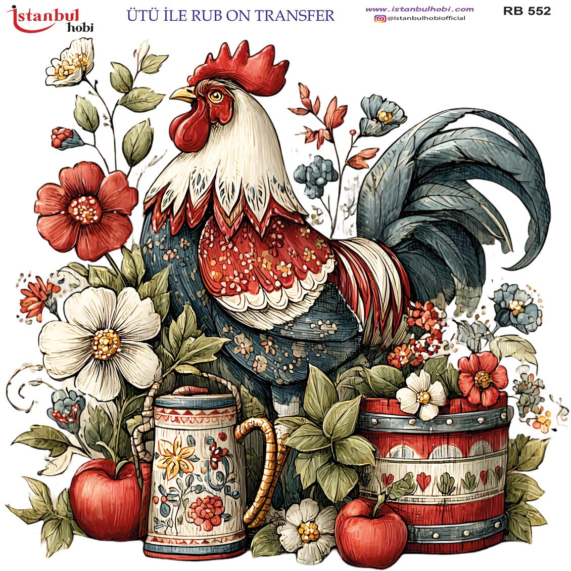 Ütü İle Rub On Transfer 30x30cm RB552