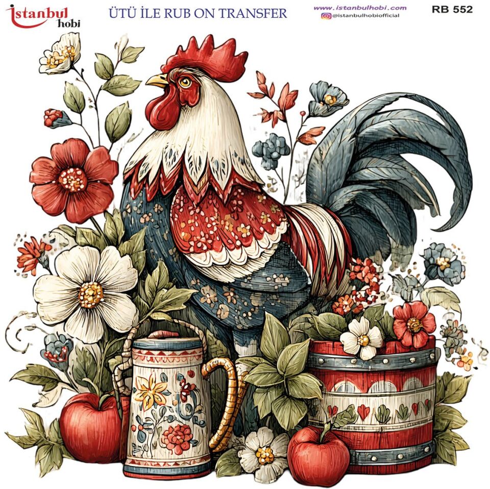 Ütü İle Rub On Transfer 30x30cm RB552