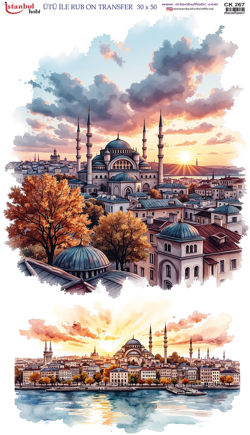 Ütü İle Rub On Transfer 30x50cm CK267