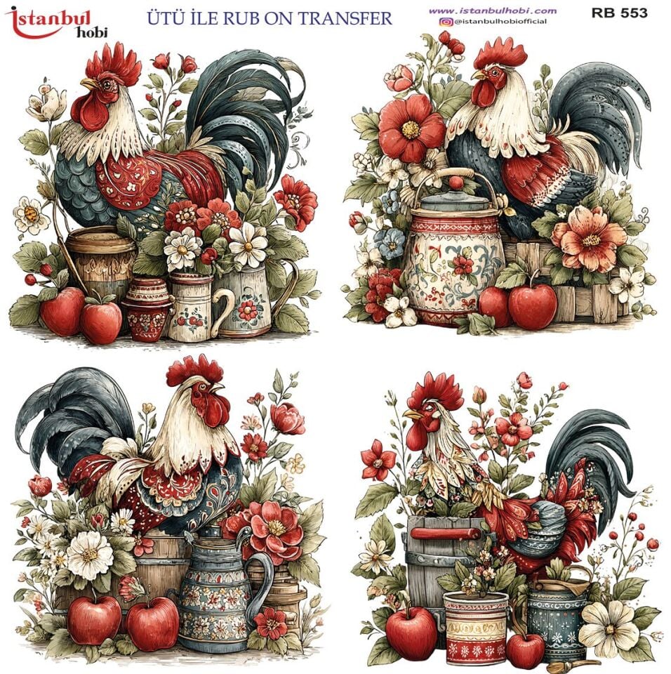 Ütü İle Rub On Transfer 30x30cm RB553