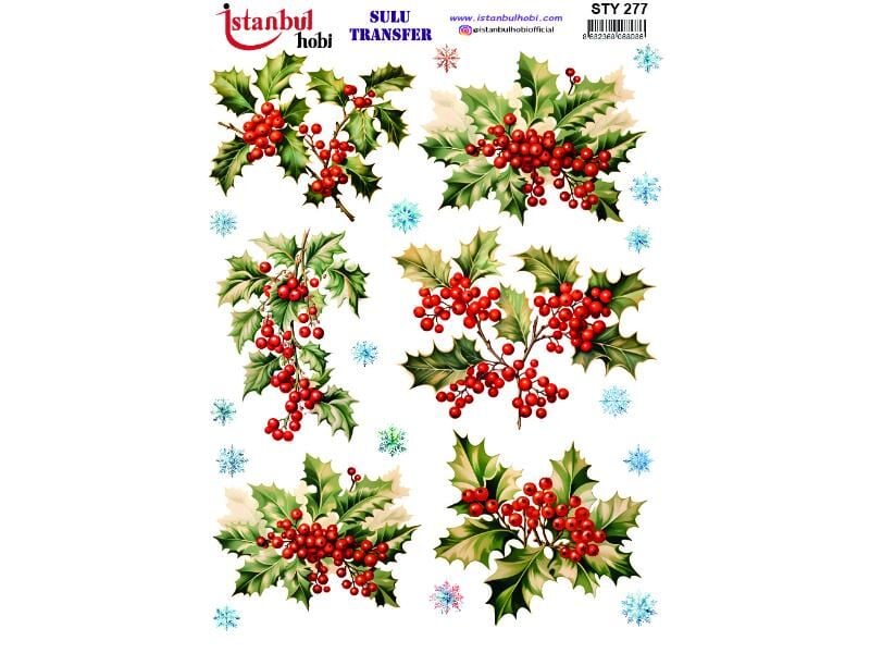 Yılbaşı Sulu Transfer Kağıdı 25x35cm STY-277