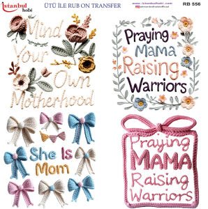 Ütü İle Rub On Transfer 30x30cm RB556