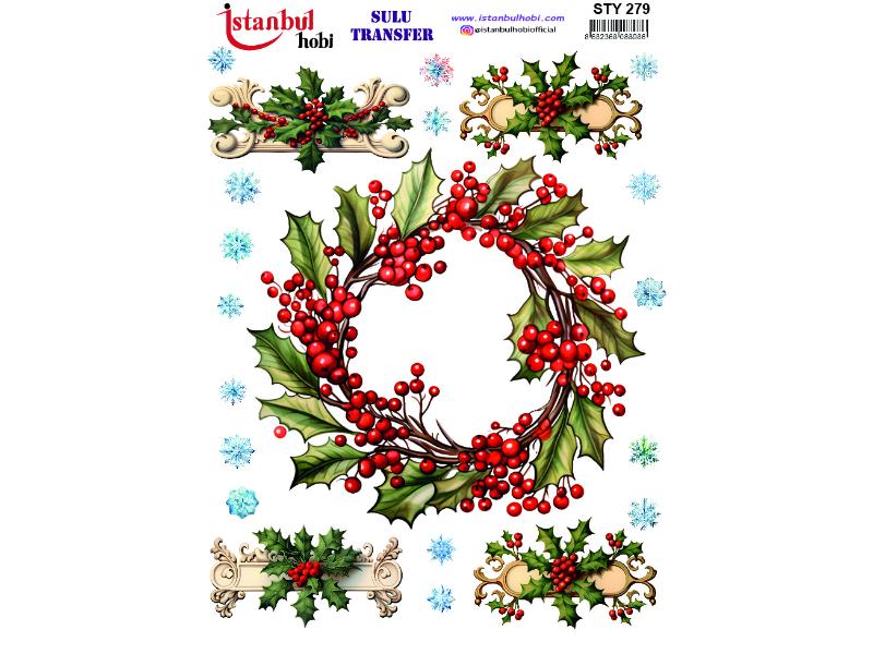 Yılbaşı Sulu Transfer Kağıdı 25x35cm STY-279