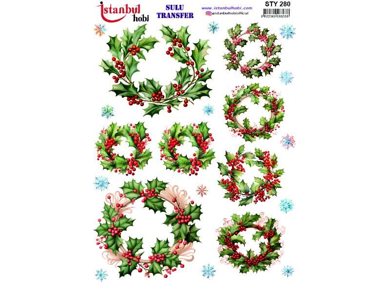 Yılbaşı Sulu Transfer Kağıdı 25x35cm STY-280