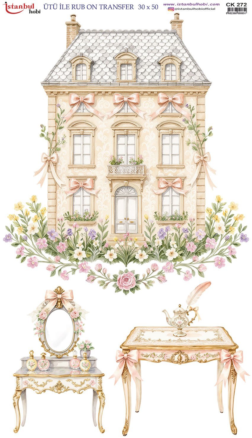 Ütü İle Rub On Transfer 30x50cm CK272