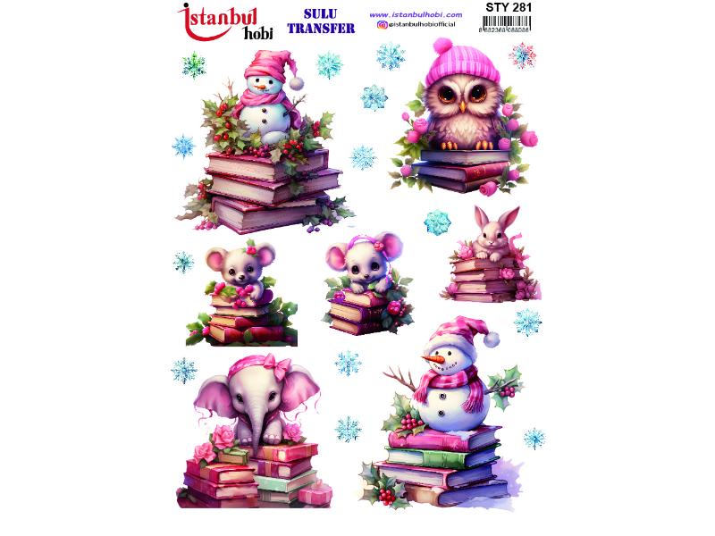 Yılbaşı Sulu Transfer Kağıdı 25x35cm STY-281