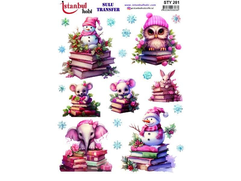 Yılbaşı Sulu Transfer Kağıdı 25x35cm STY-281