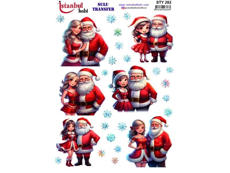 Yılbaşı Sulu Transfer Kağıdı 25x35cm STY-282