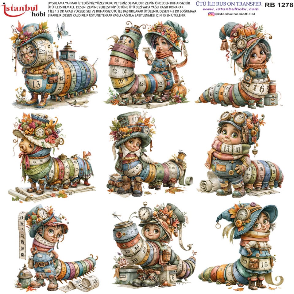 Ütü İle Rub On Transfer 30x30cm RB1278