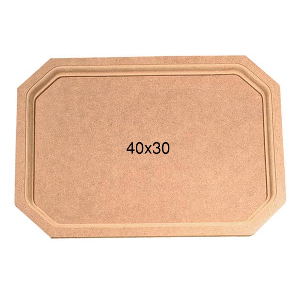 Ahşap Büyük Diktörtgen Tepsi  40x30cm T702