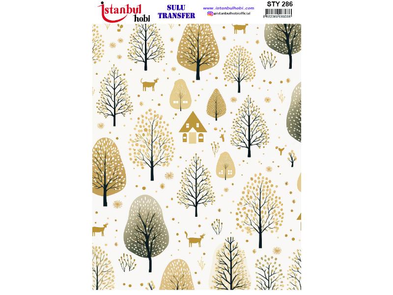 Yılbaşı Sulu Transfer Kağıdı 25x35cm STY-286