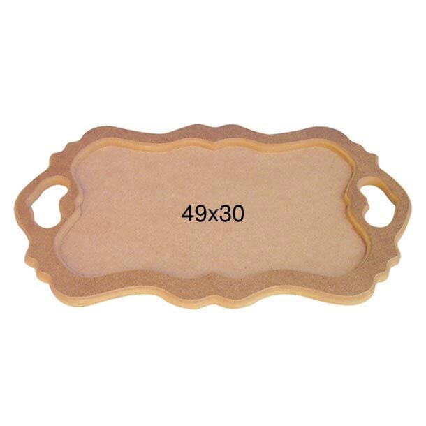 Ahşap Dekopaj Tepsi 49x30cm T701