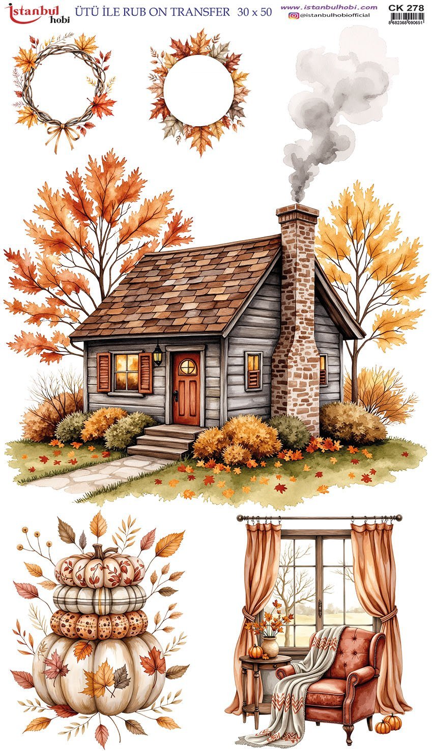 Ütü İle Rub On Transfer 30x50cm CK278