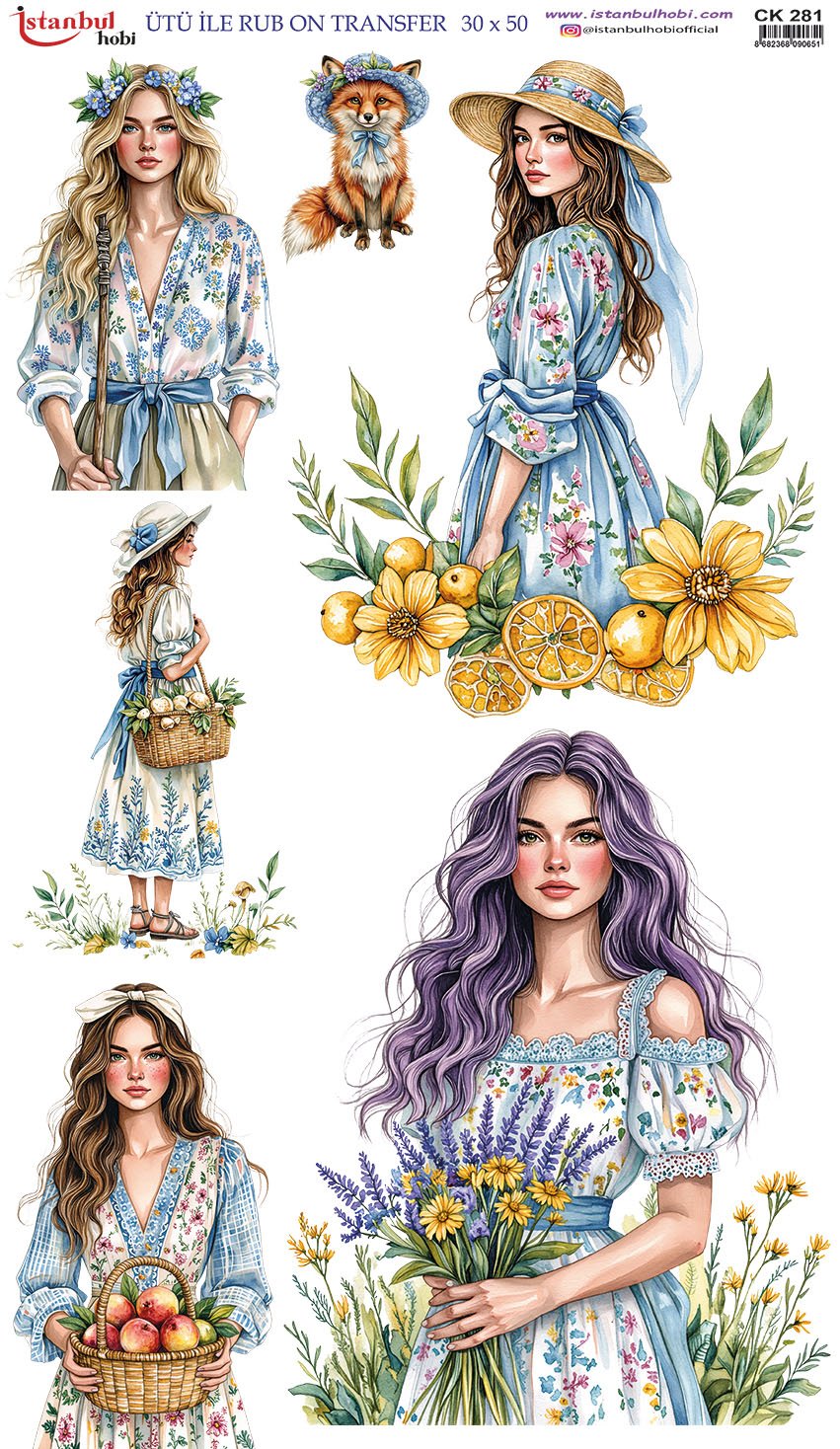Ütü İle Rub On Transfer 30x50cm CK281