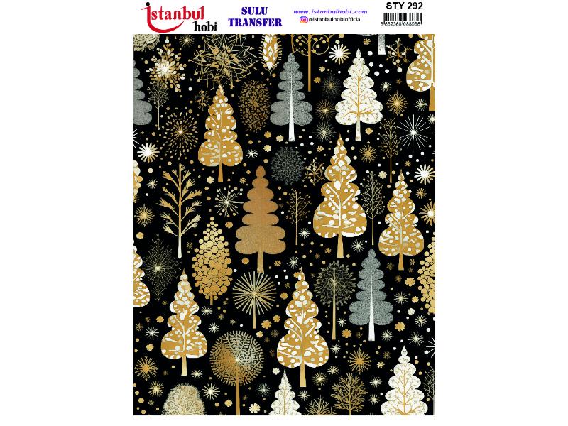 Yılbaşı Sulu Transfer Kağıdı 25x35cm STY-292