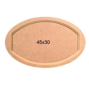Ahşap Büyük Oval Tepsi  45x30cm T695