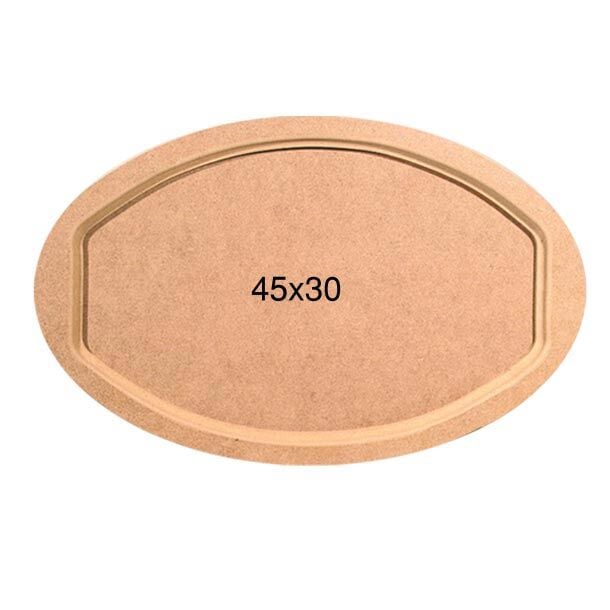 Ahşap Büyük Oval Tepsi 45x30cm T695