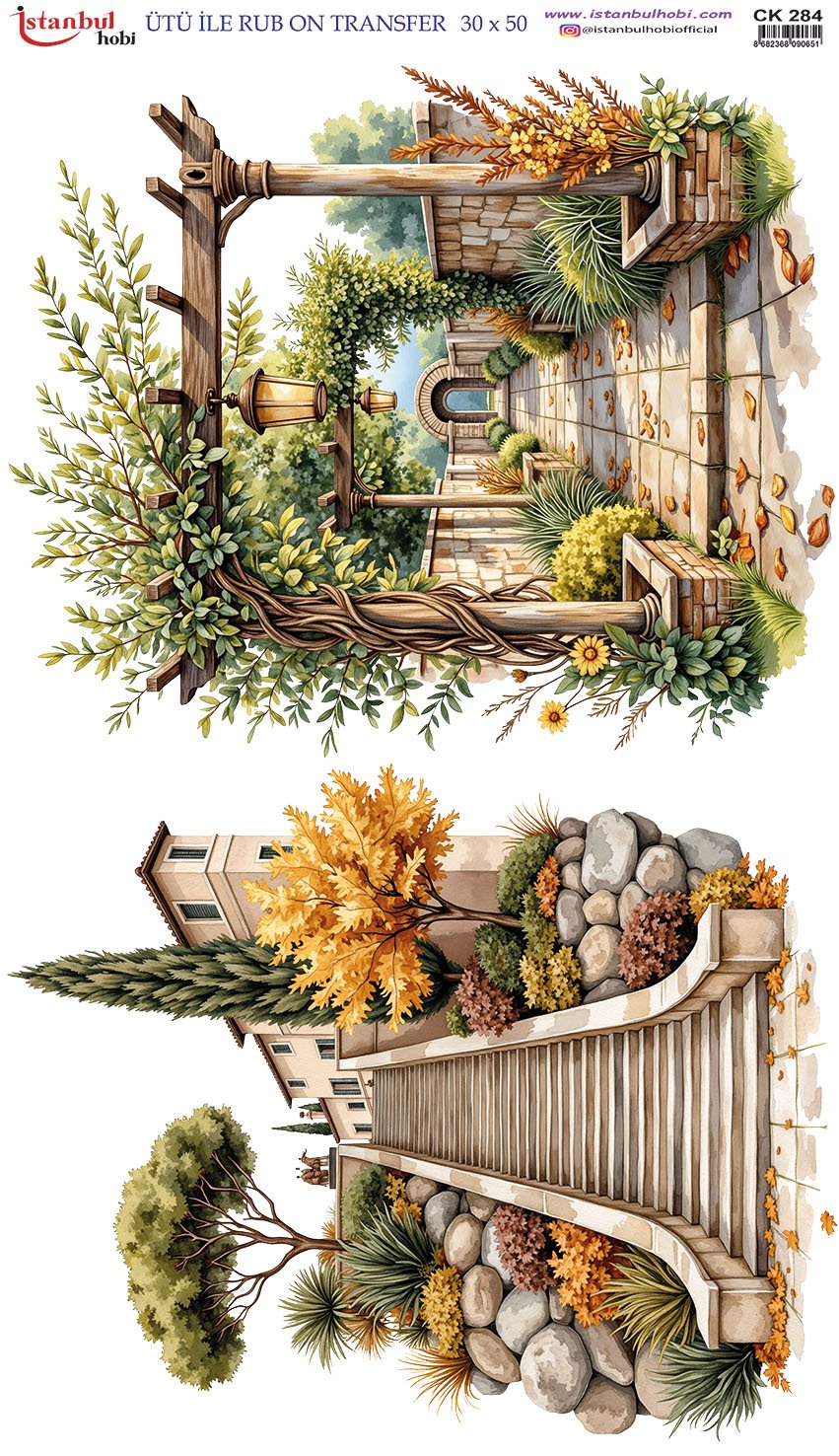 Ütü İle Rub On Transfer 30x50cm CK284