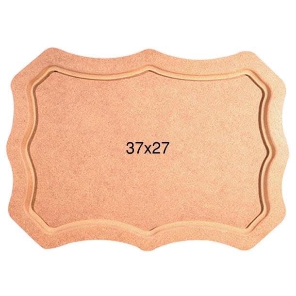 Ahşap Küçük Dalgalı  Tepsi  37x27cm T693