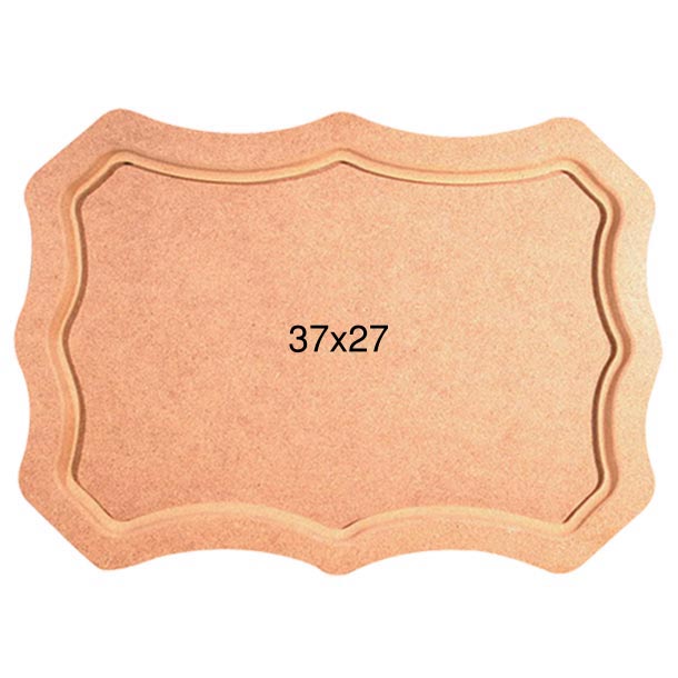 Ahşap Küçük Dalgalı Tepsi 37x27cm T693