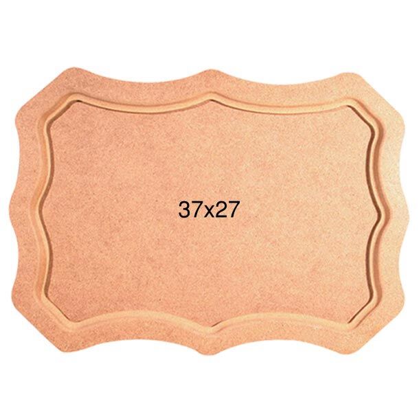 Ahşap Küçük Dalgalı Tepsi 37x27cm T693