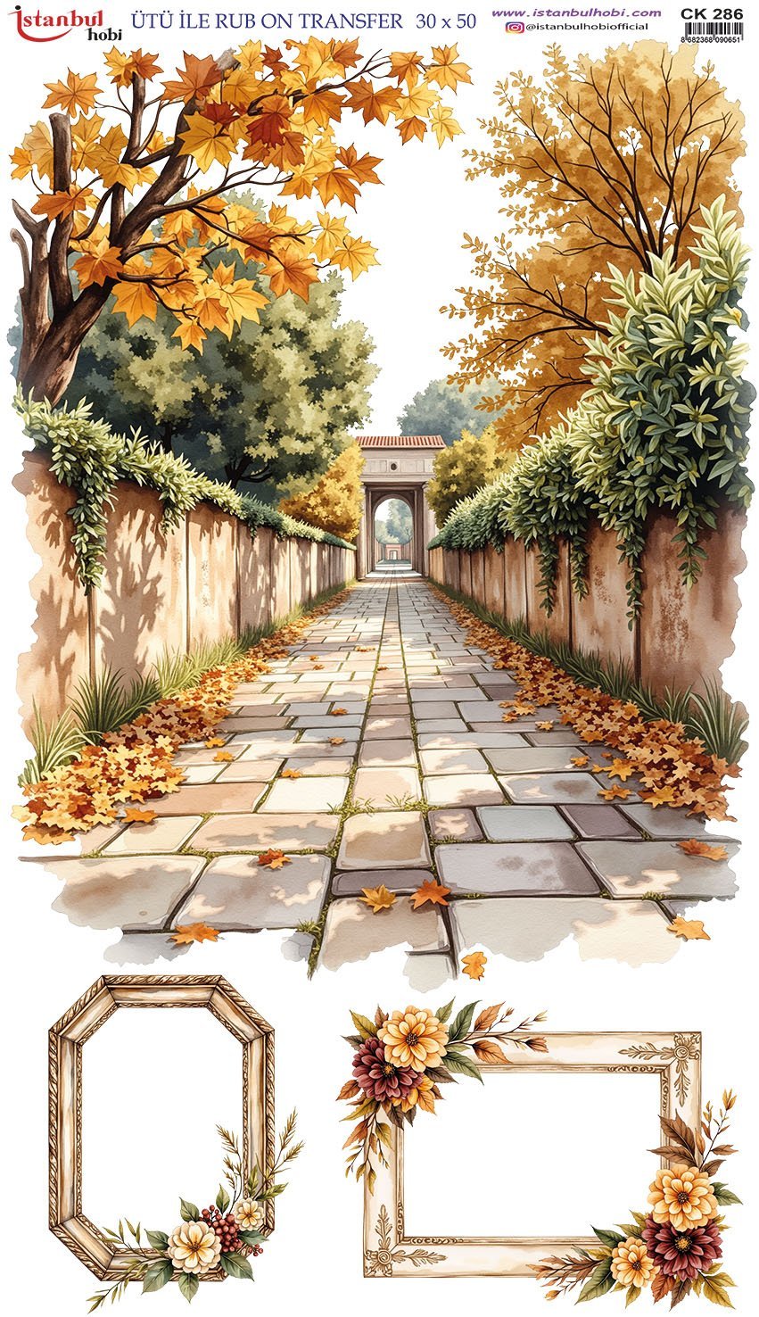 Ütü İle Rub On Transfer 30x50cm CK286