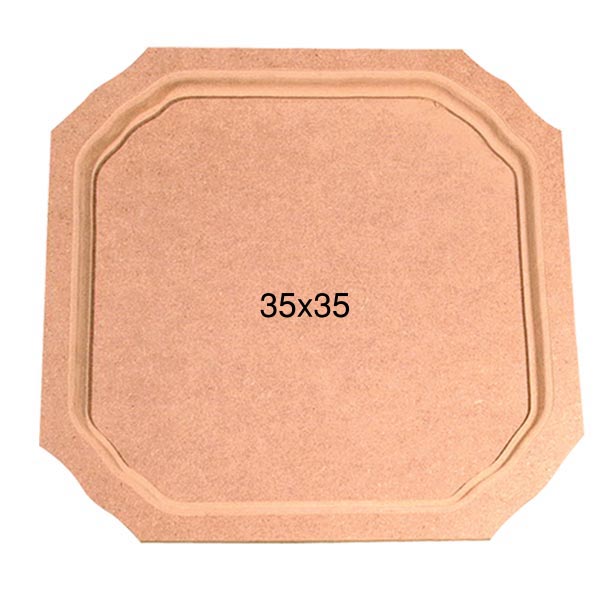 Ahşap Büyük Kare Tepsi  35x35cm T692