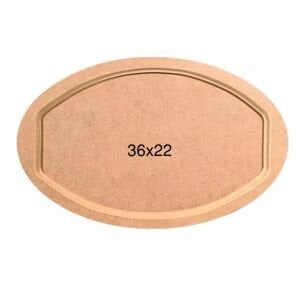 Ahşap Küçük Oval  Tepsi  36x22cm T691