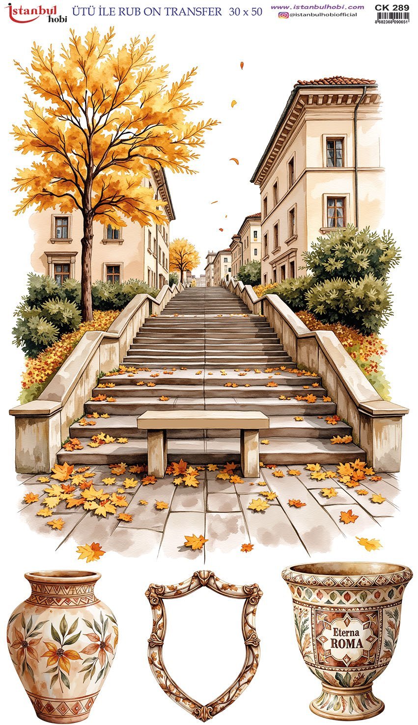 Ütü İle Rub On Transfer 30x50cm CK289