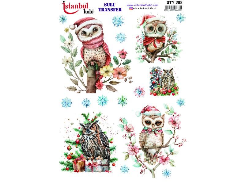 Yılbaşı Sulu Transfer Kağıdı 25x35cm STY-298