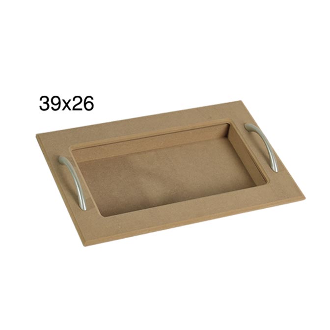 Ahşap Küçük Kurdela Tepsi 39x26cm T687