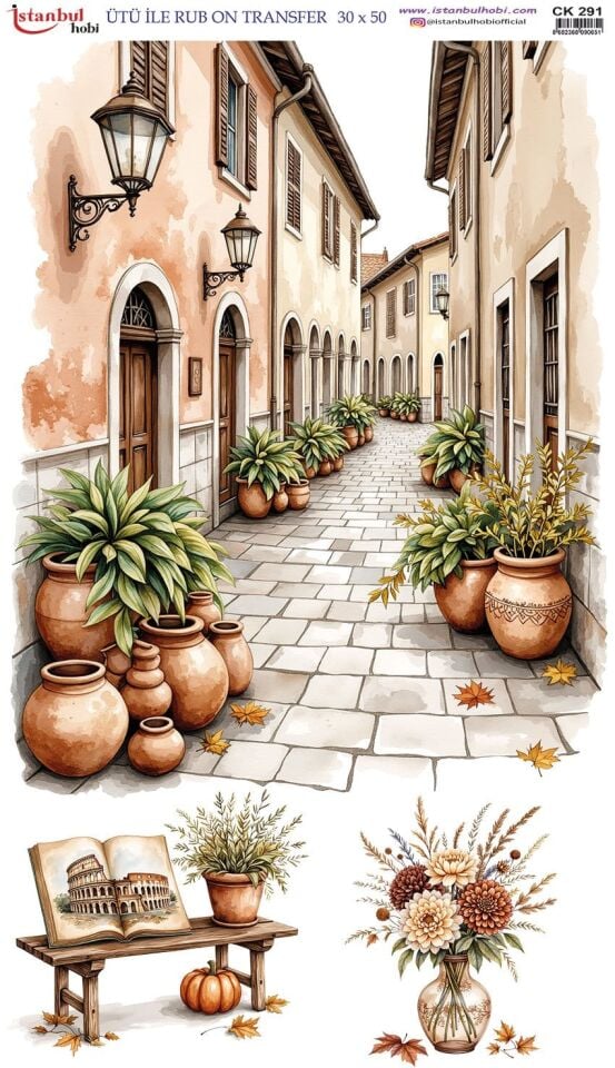 Ütü İle Rub On Transfer 30x50cm CK291
