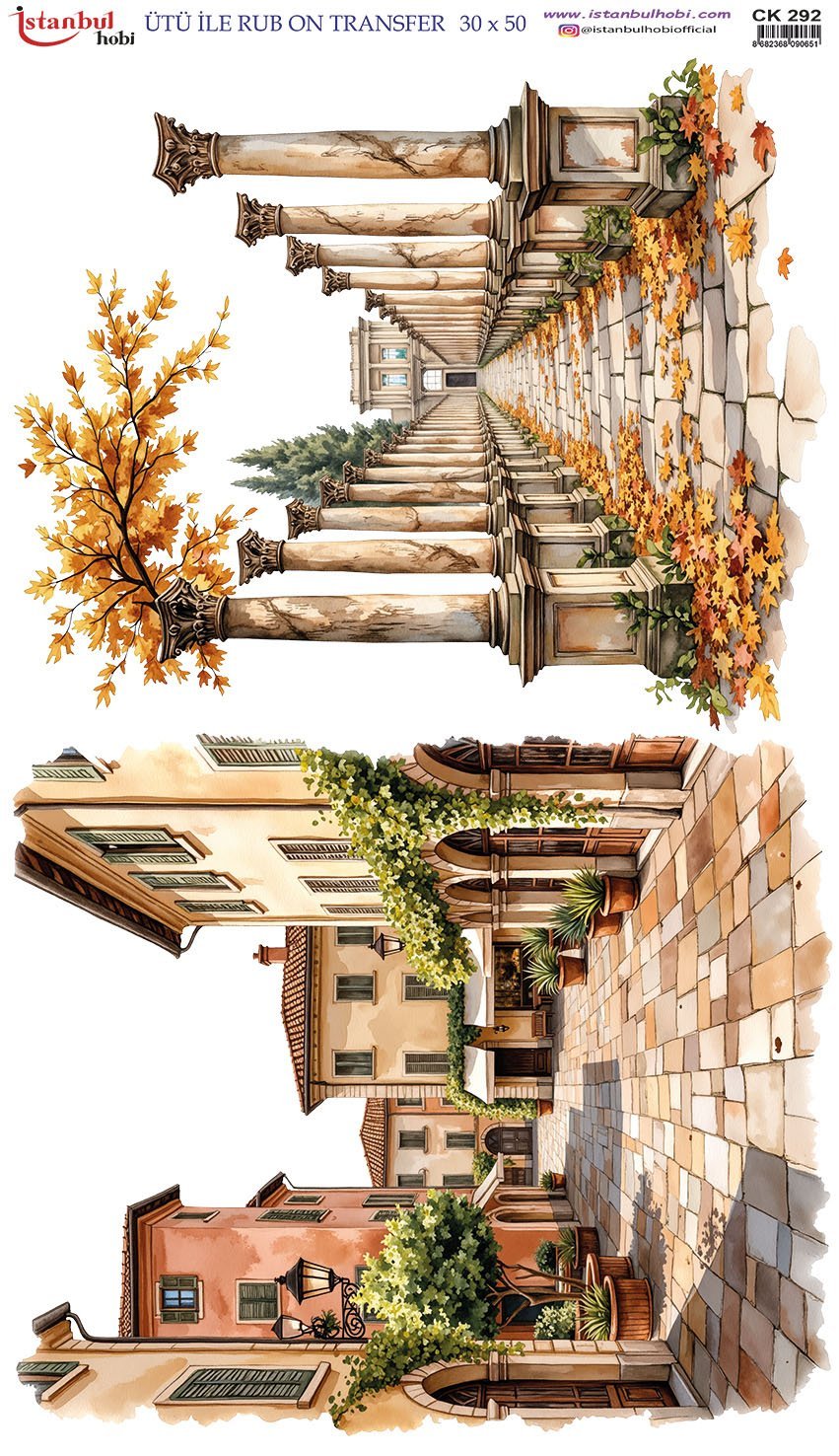 Ütü İle Rub On Transfer 30x50cm CK292