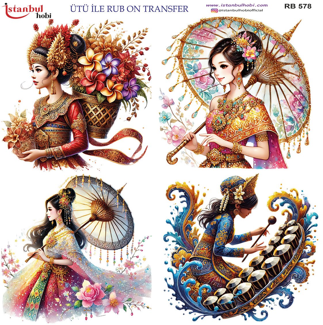 Ütü İle Rub On Transfer 30x30cm RB578