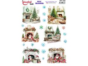 Yılbaşı Sulu Transfer Kağıdı 25x35cm STY-302