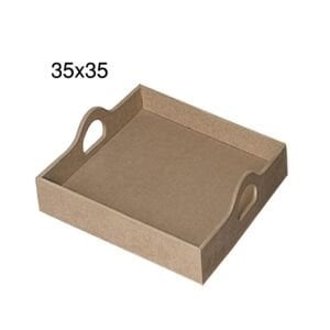 Ahşap Kare Tepsi  35x35cm T681