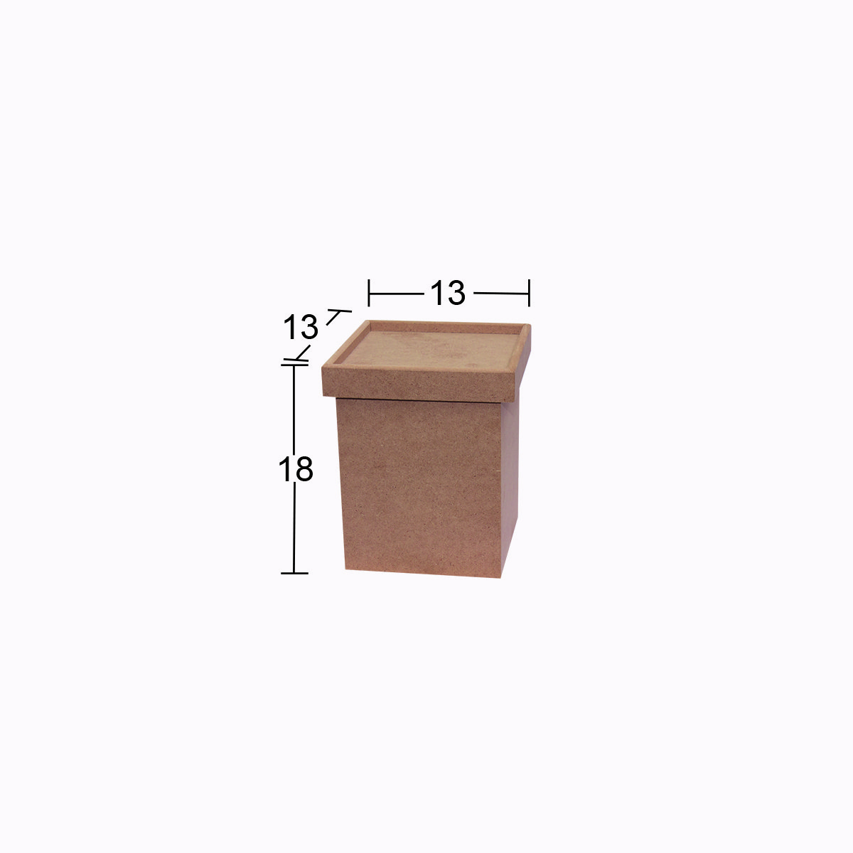 Ahşap Büyük Saklama Kutusu 13x13cm KU385
