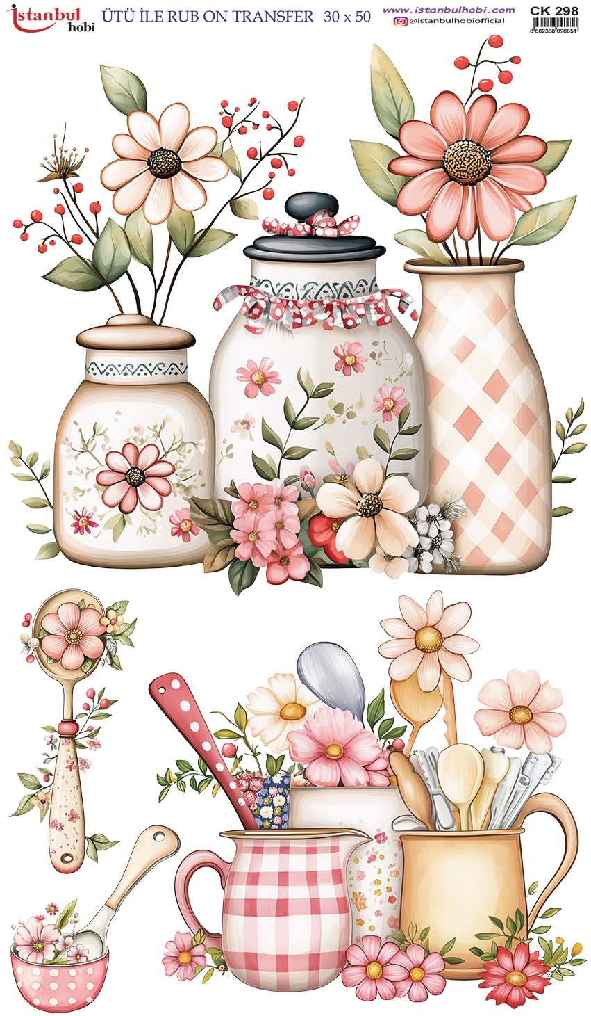 Ütü İle Rub On Transfer 30x50cm CK298