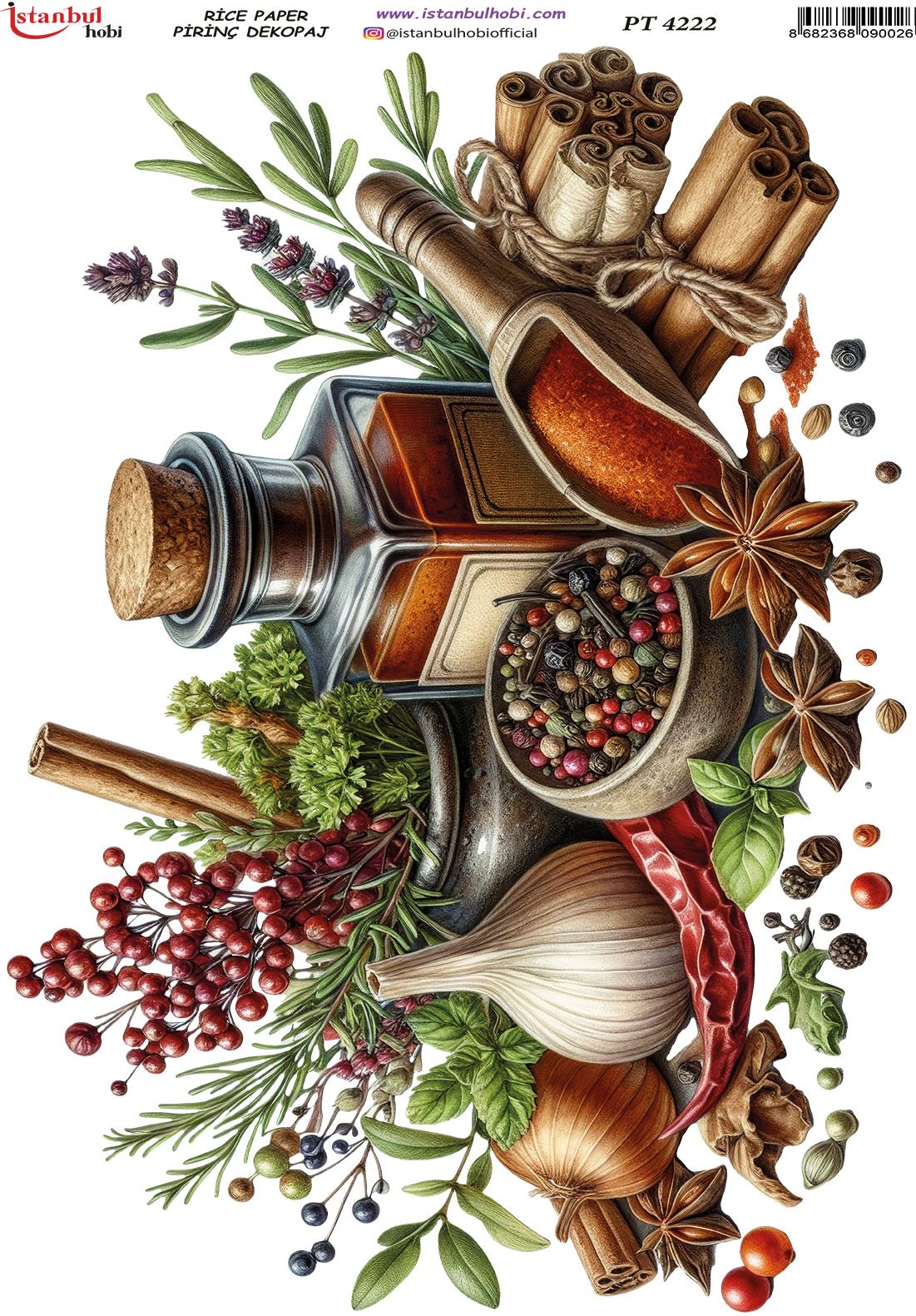 Pirinç Dekopaj Kağıdı 30x42cm PT-4222