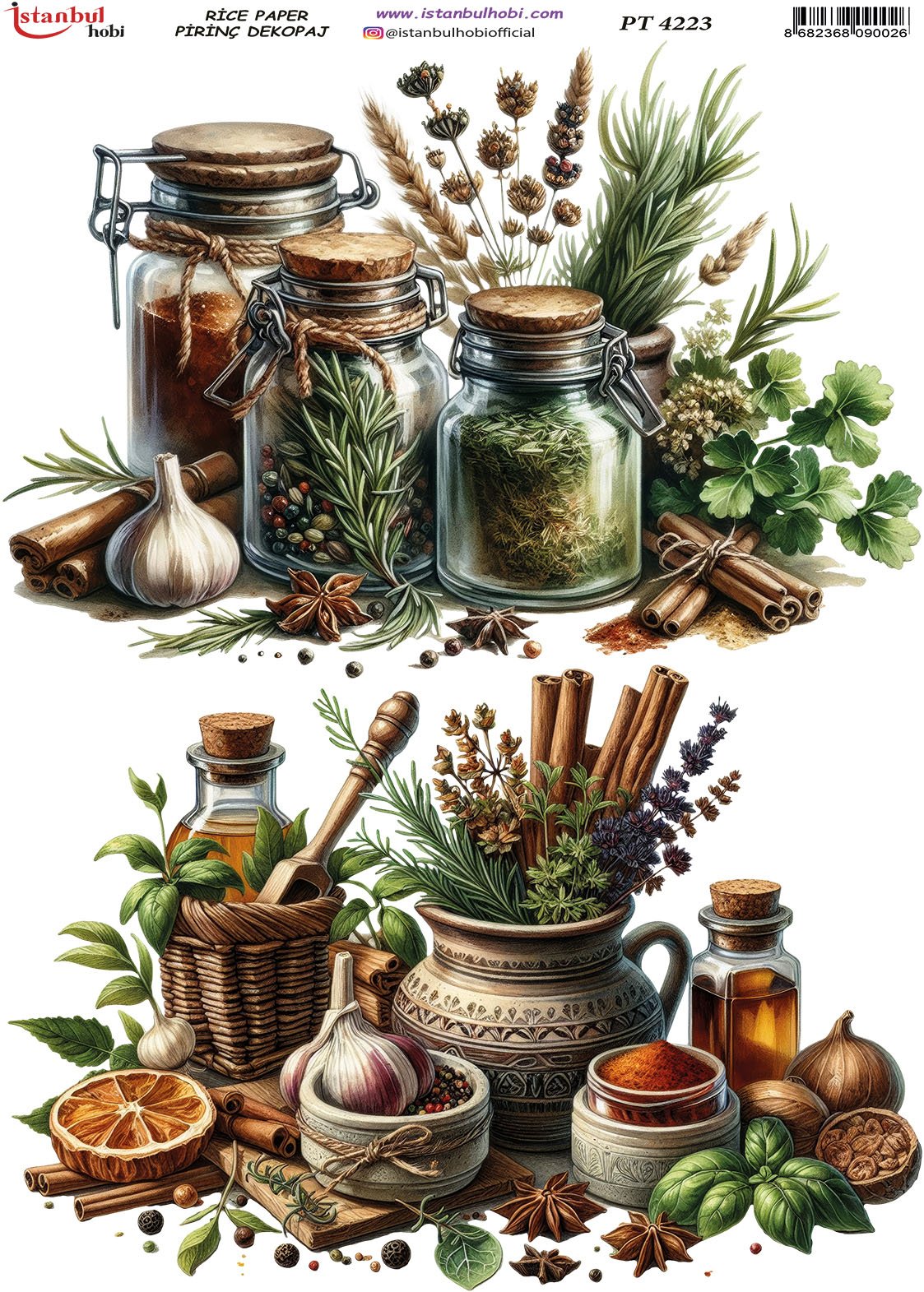 Pirinç Dekopaj Kağıdı 30x42cm PT-4223