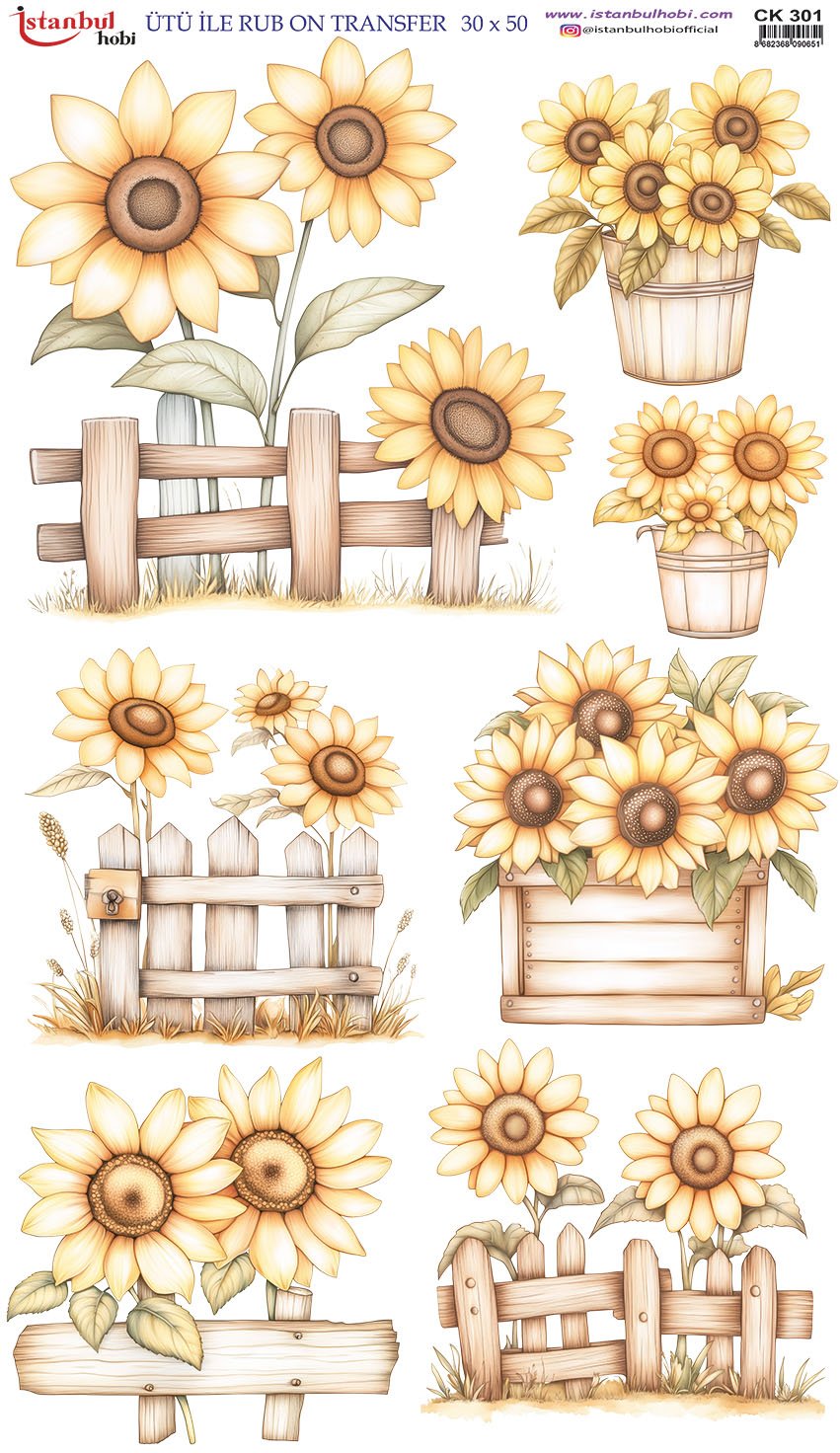 Ütü İle Rub On Transfer 30x50cm CK301